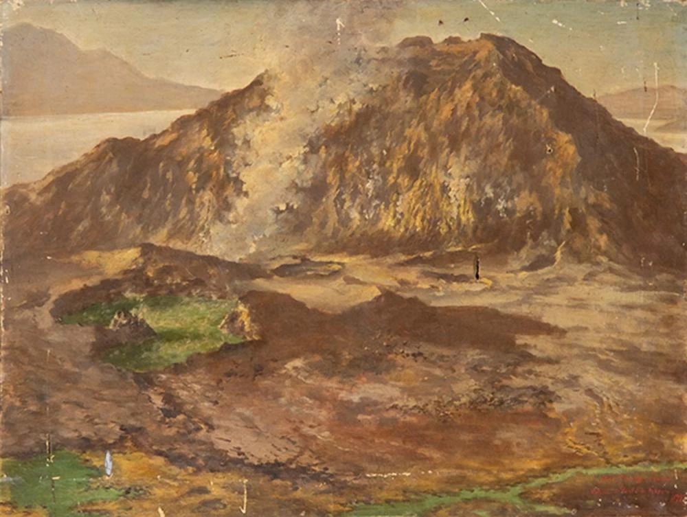 Veduta del vulcano Taál. 8 febbraio 1877